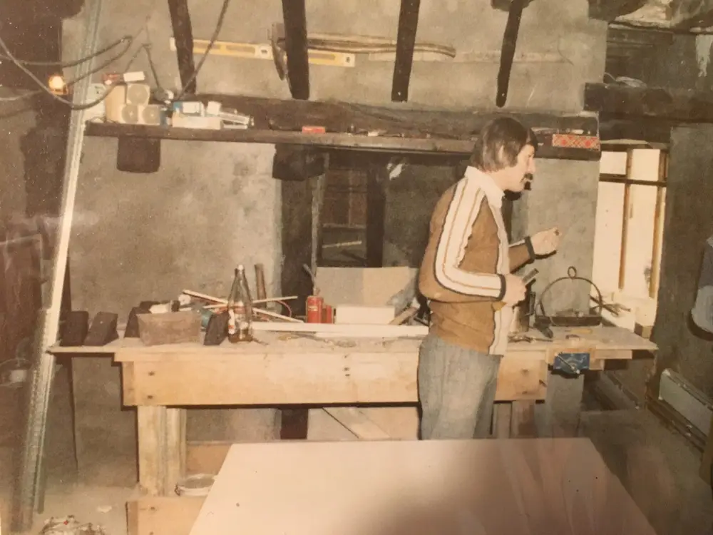 Joinery work underway inside the pub