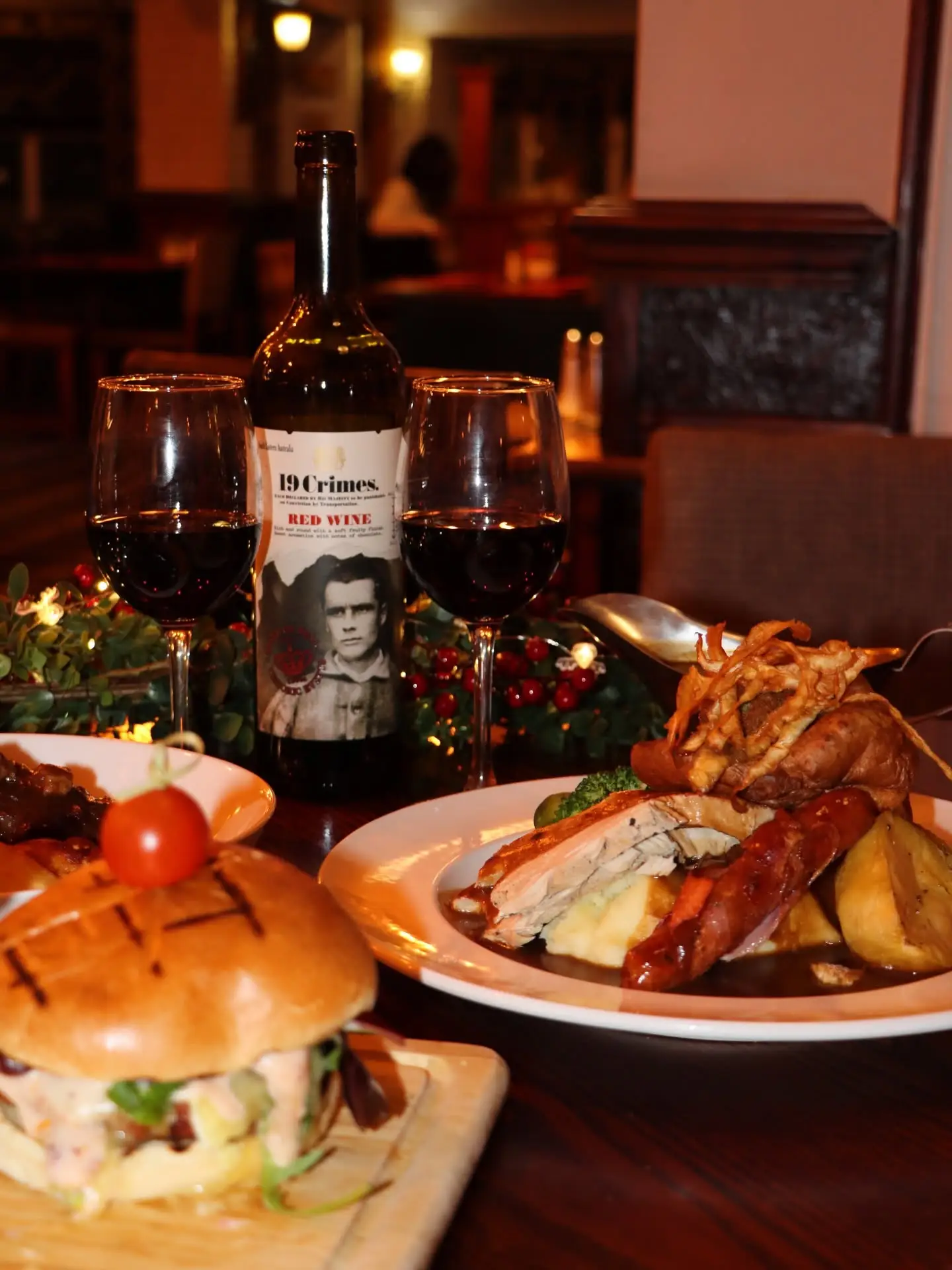 Festive main menu at The Gamekeeper Scotter