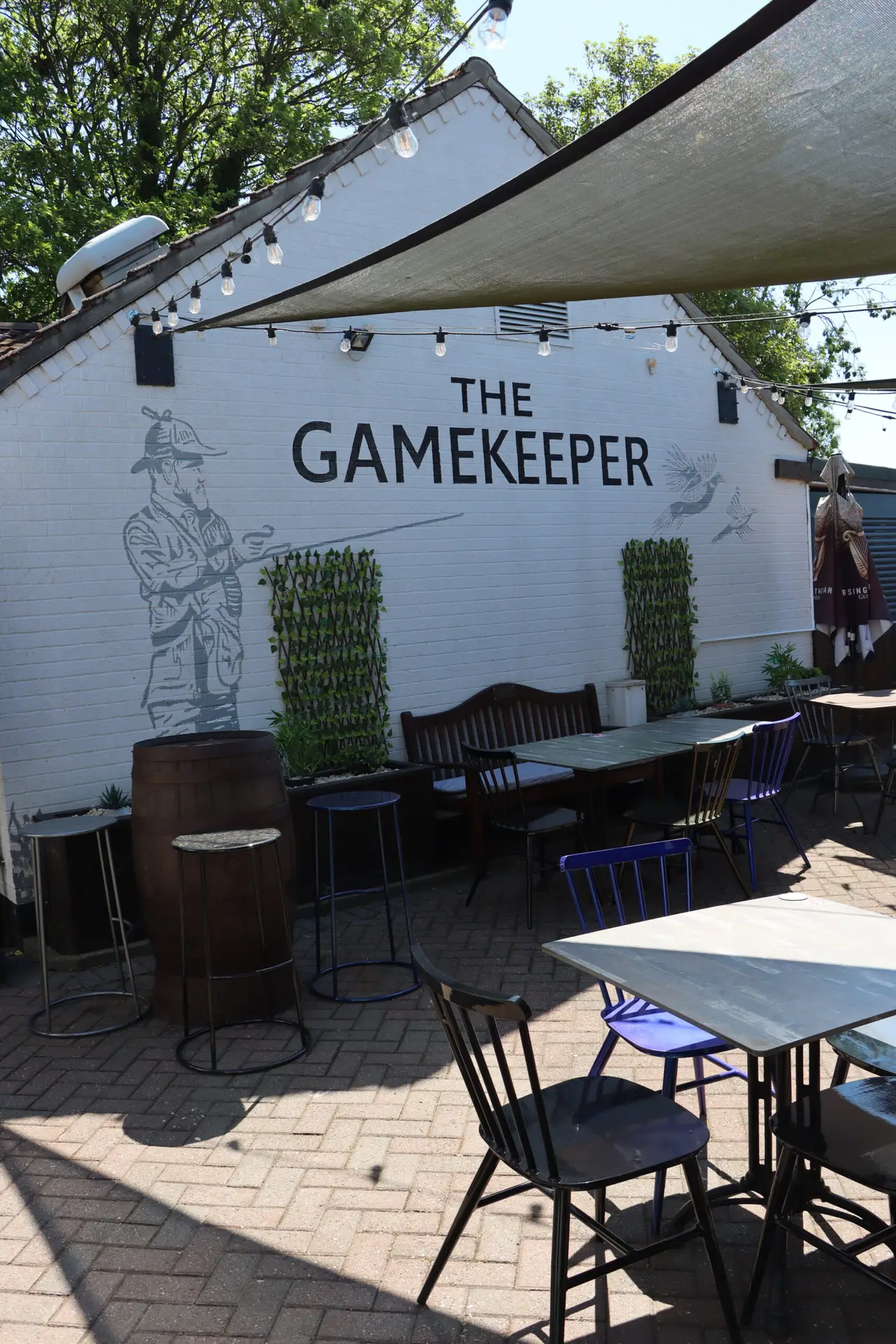 The outdoor patio at The Gamekeeper Scotter